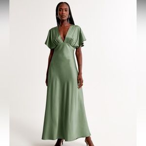Abercrombie & Fitch Flutter Sleeve Maxi Dress